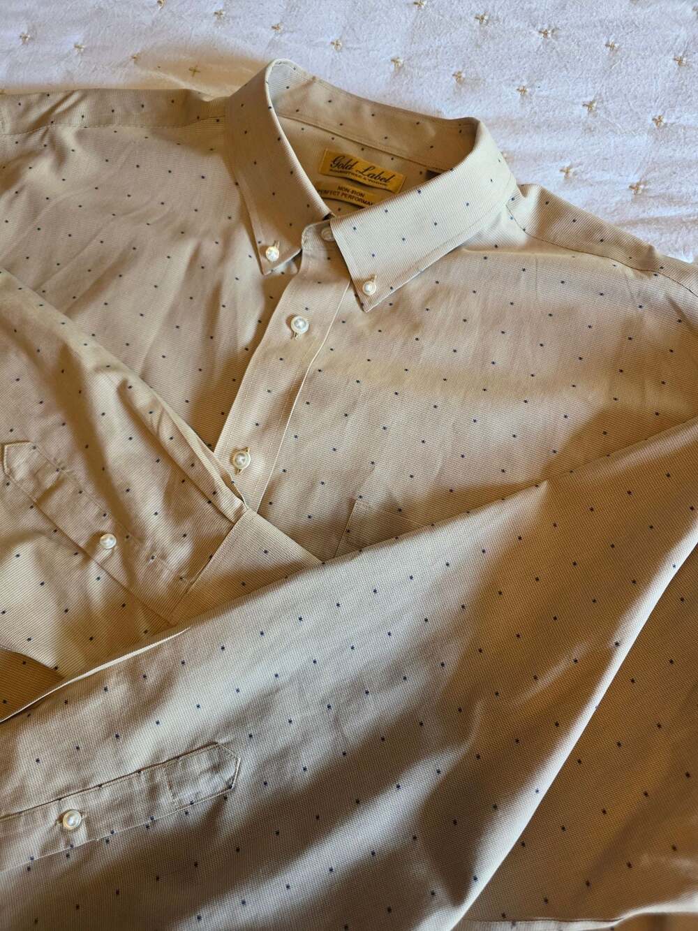 Roundtree & Yorke Gold‎ Label Men's Non-Iron Button-Down Shirt, XXL